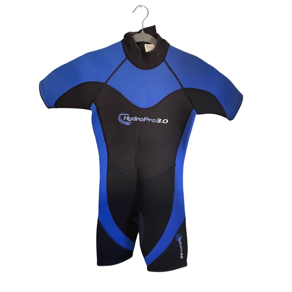 HydroPro 3.0 Wetsuit XS Blue Black Shorty Spring Suit Neoprene Short Sleeve XS